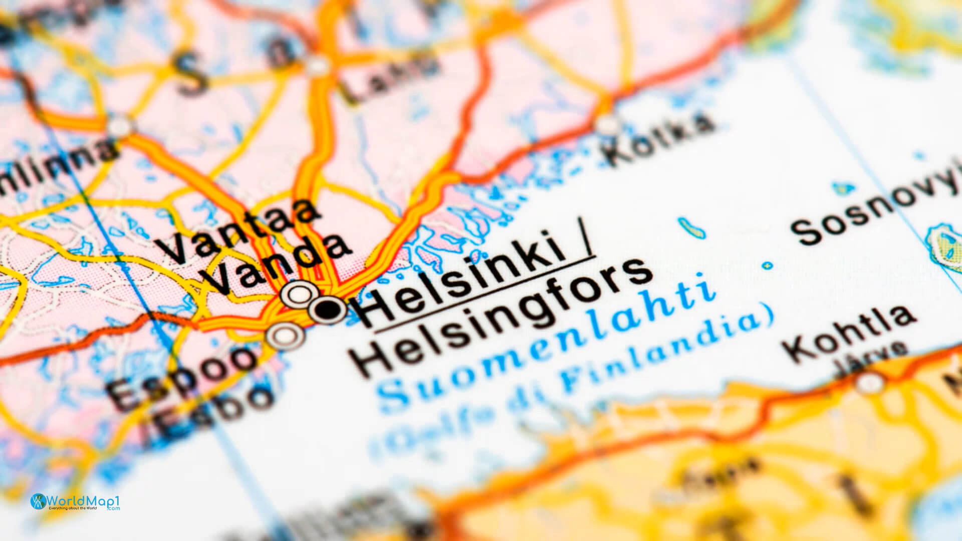 City of Helsinki Map Finland